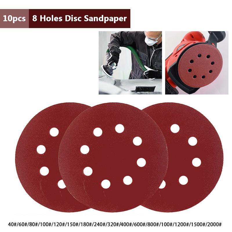 Premium Quality 5-inch 8-hole Sanding Discs With Superior Wear-resisting Alumina