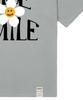 GRAVER [Unisex] Nice Smile Logo Flower Short Sleeve T-Shirt_Khaki Gray
