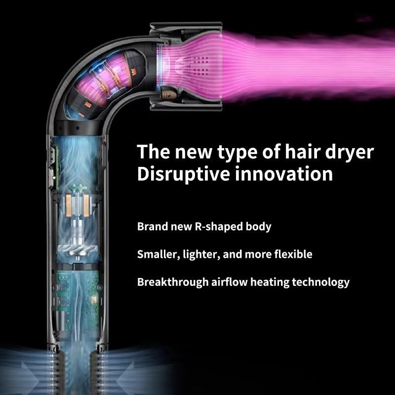 4 Nozzles Professional High Speed Ionic Hair Dryer 4 In 1 Supersonic Handheld Dryer Portable Negative Ion Hair Dryer