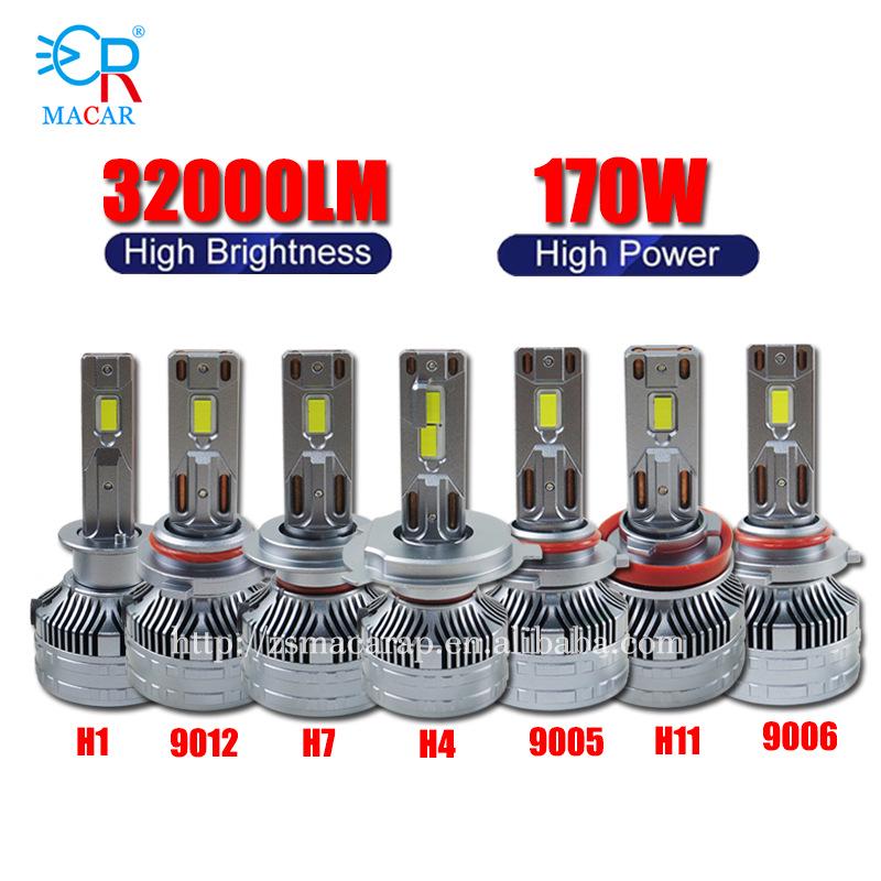 Farol LED Universal 200W para Carro - 9005/9006 Alta Potência, Best-seller Transfronteiriço