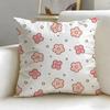 Floral Texture Cushion Cover Soft  EasyWash Pillow Case  Versatile for Couch Bed Travel and Office