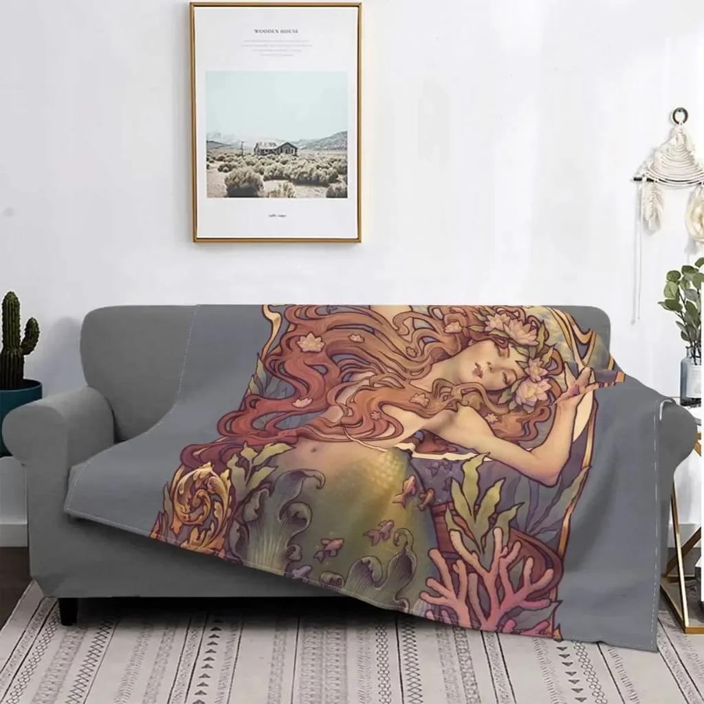 Renaissance Art Painting Blanket Medieval Vintage European Aesthetic Warm Comfortable Flannel Throw Blanket Art Women Blankets