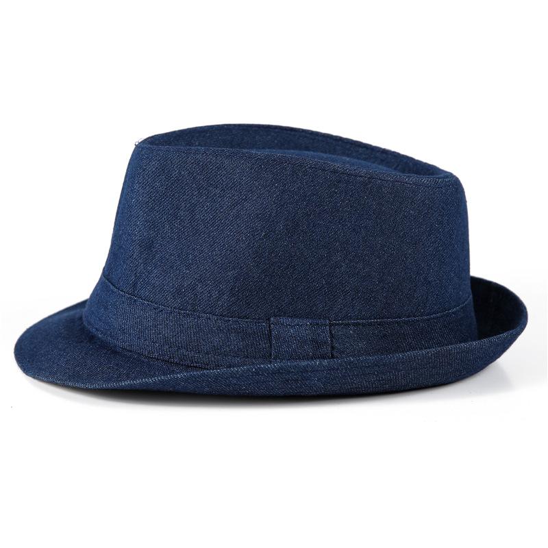 Hat Women'S Four Seasons Denim Sunscreen Top Hat Men'S Korean Version Spring And Summer Short Along British Jazz Hat Versatile Sun Hat Tide