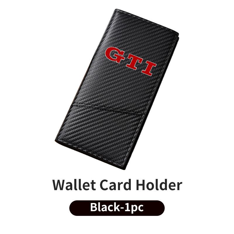 VFHJQ1 For Volkswagen VW Men's Carbon Fiber Wallet Large Capacity Car Card Holder Organizer Scirocco Jetta Beetle Golf 4 5 6 Passat