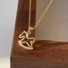 Xiaohongshu Bestseller: Cute Wooden Rocking Horse Necklace for Girls - Year of the Horse Zodiac Pendant
