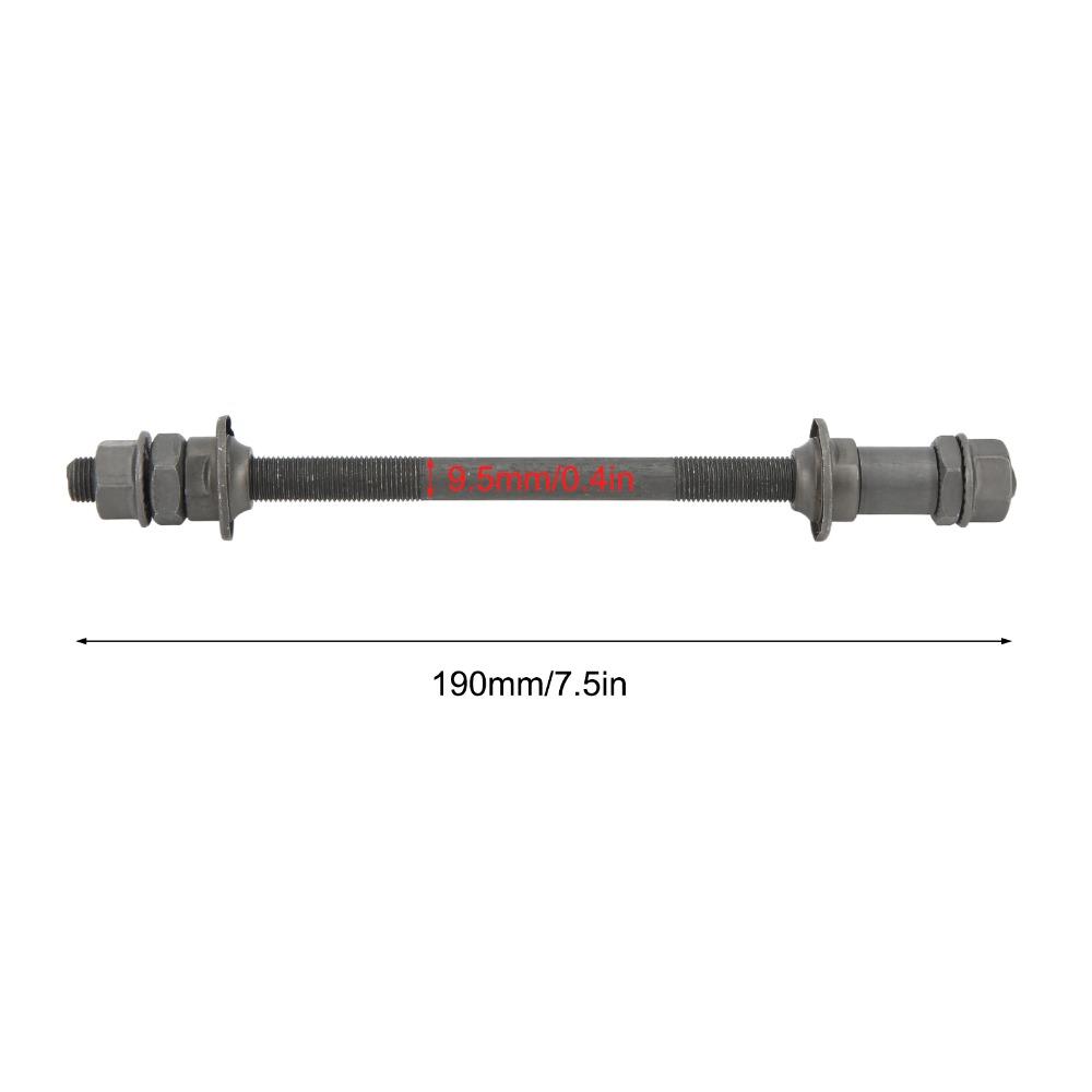 190 mm Längd Mountainbike Navaxel Bakaxel 3/8 Tum Diameter Snabbkoppling Nav Flerväxlad Cykel Bakre Ihålig Axel