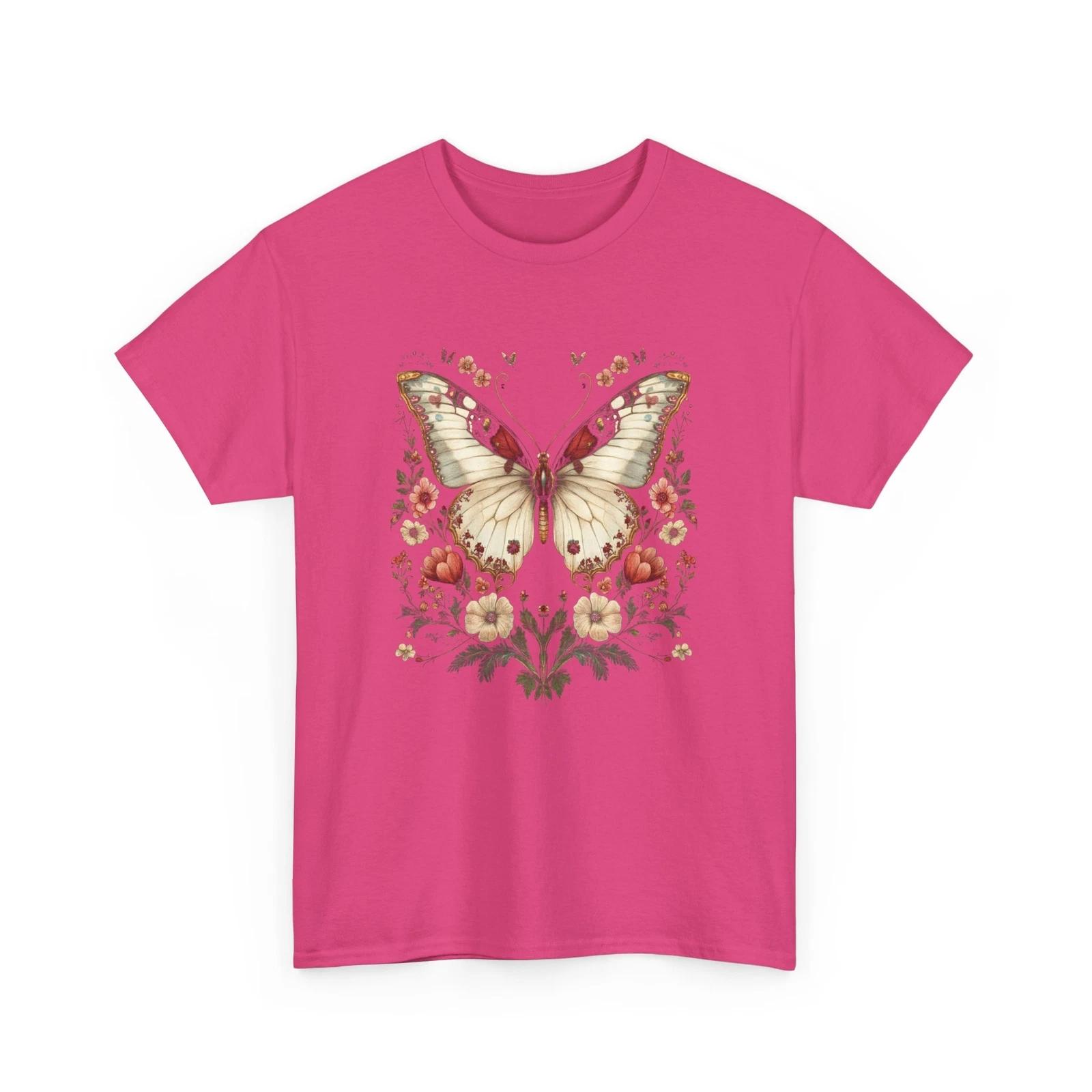 Cute Butterfly T-Shirt Women’s Oversized Aesthetic Boho Trendy Graphic Tee XL