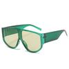 Shield Big Frame Oversized Sunglasses Women Beige Green Luxury Brand Large Men Sun Glasses Trendy Square Gradient Shades Uv400