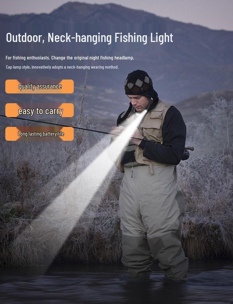 Foldable USB Neck-Hanging Gooseneck Fishing and Running Light