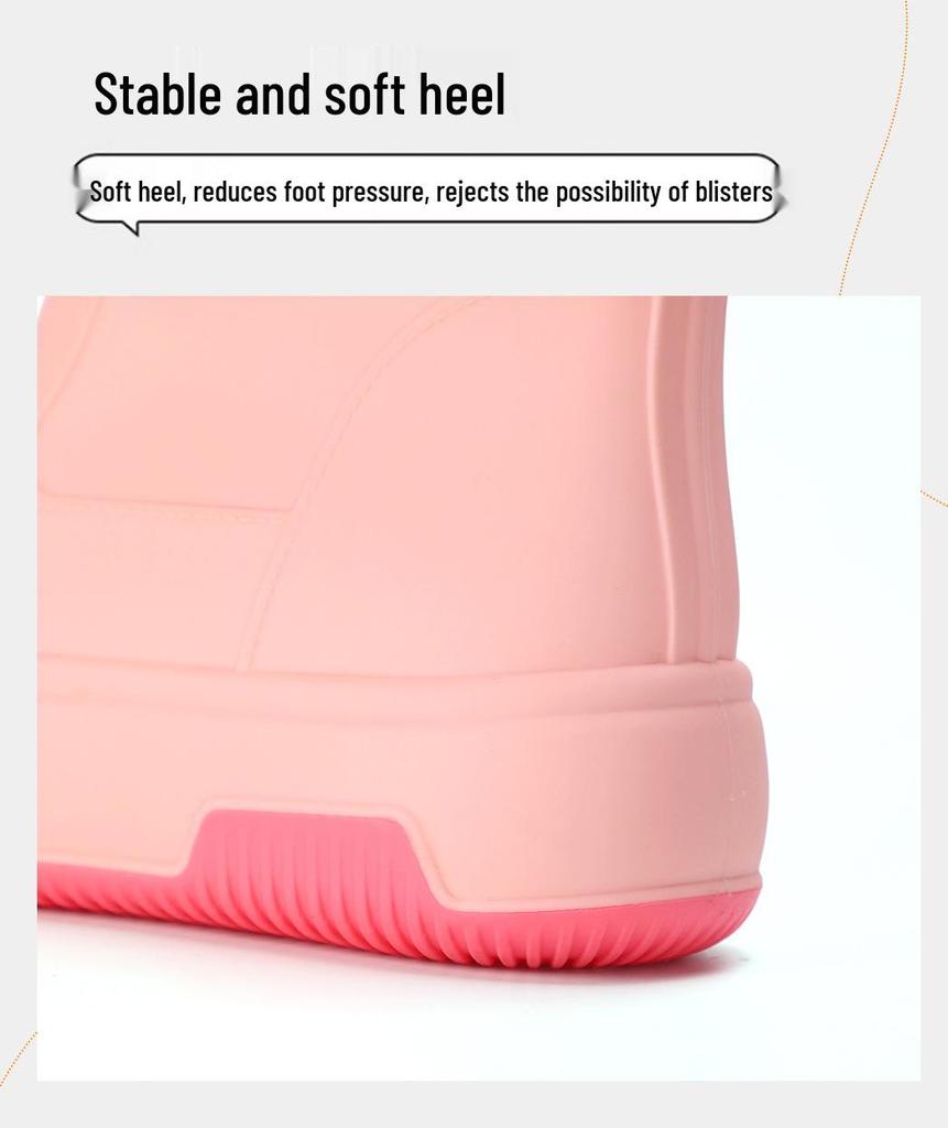 2025 Dámská móda Vodotěsné holínky - Teplé, Krátké, Silná podrážka, Boty z měkké gumy