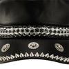Lightweight Breathable Baseball Hat Durable PU Leather Punk Style Studs For Summer Festivals And Parties