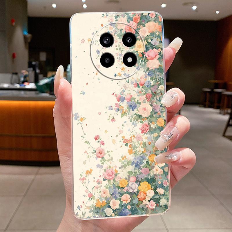 For Realme 13 Plus Phone Case Realme 13 Pro Plus Pro+ Protective Cases For Realme 13+ Flower Butterfly Soft Silicone TPU Cover