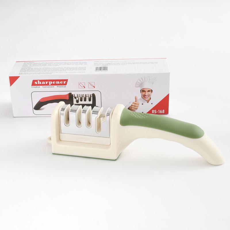 Multipurpose Handheld Kitchen Knife Sharpener with Quick 3-4 Stage Grinding