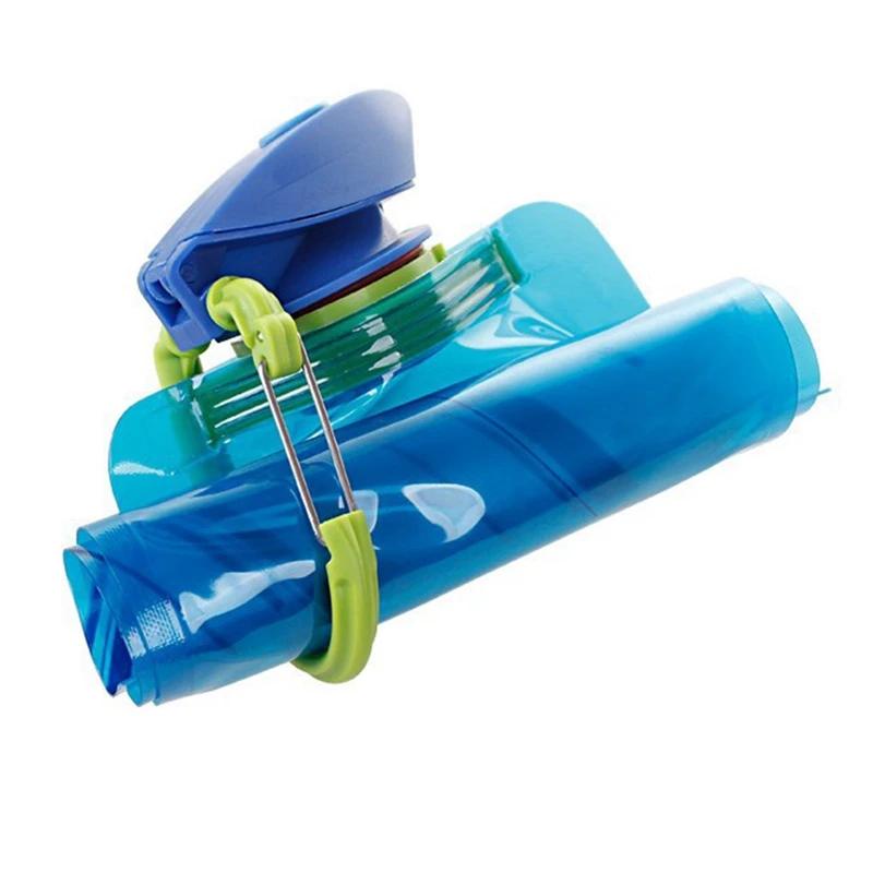 Foldable Water Bottles Reusable Flexible Travel Bottle Plastic Pouch Soft Flask Water Bag With Carabiner Clip