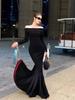 Spring & Autumn American-Style Slim One-Shoulder Sexy Formal Dress with Asymmetrical Hem
