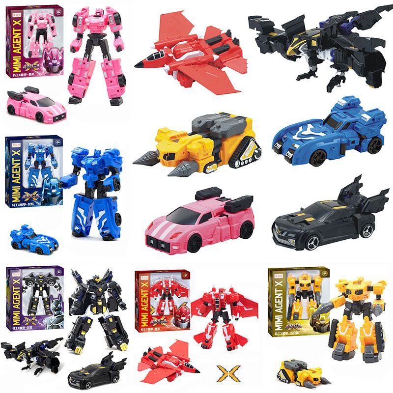 Miniforce X Lucybot Colorful 4 In 1 Transformer Car Robot Toy For Kids