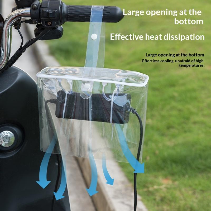1PCS Electric Motorbike Charger Rain Sleeve Cover Bag EV Car Charger Waterproof Bag Versatile Outdoor Plug Dustproof Protector