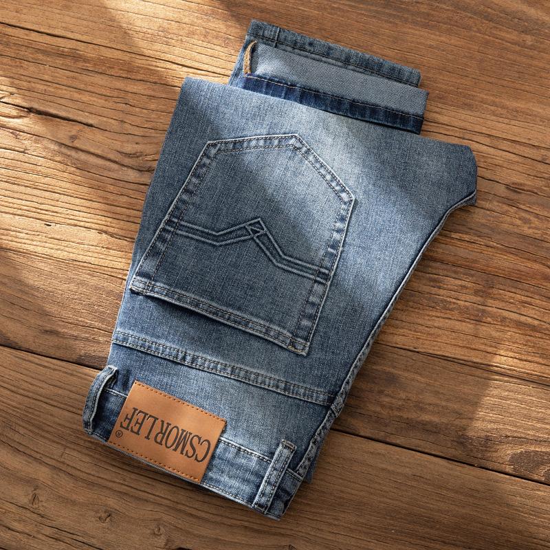 Men's Straight-leg, Loose-fit Stretch Jeans – Summer Stretch Style