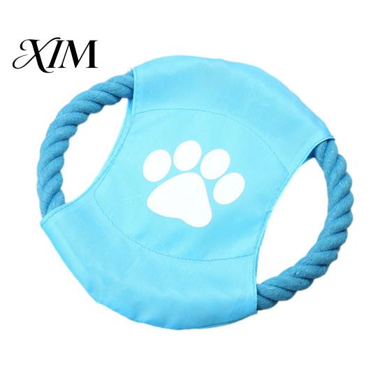 Interactive Tug of War Toy Fabric Dog Flying Disc, Cotton Rope Soft Material Disk Fetch for Small Medium And Large Breeds, Outdoor Training Safe Teeth