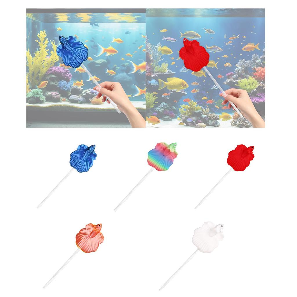 Betta Fisch Trainingsstab Ornament Handgefertigtes Aquarium Zubehör Fischbecken Dekoration für Betta Fisch Liebhaber