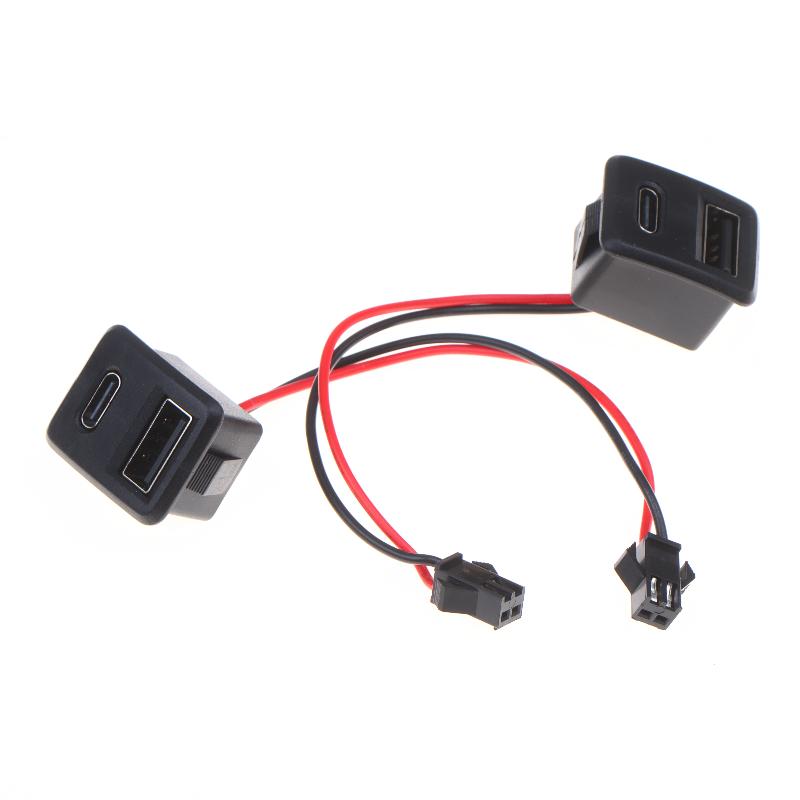 Double Layer Type-C Socket USB Female Base with Cable Connector 1/2/5Pcs for Reliable Device Connection and Charging