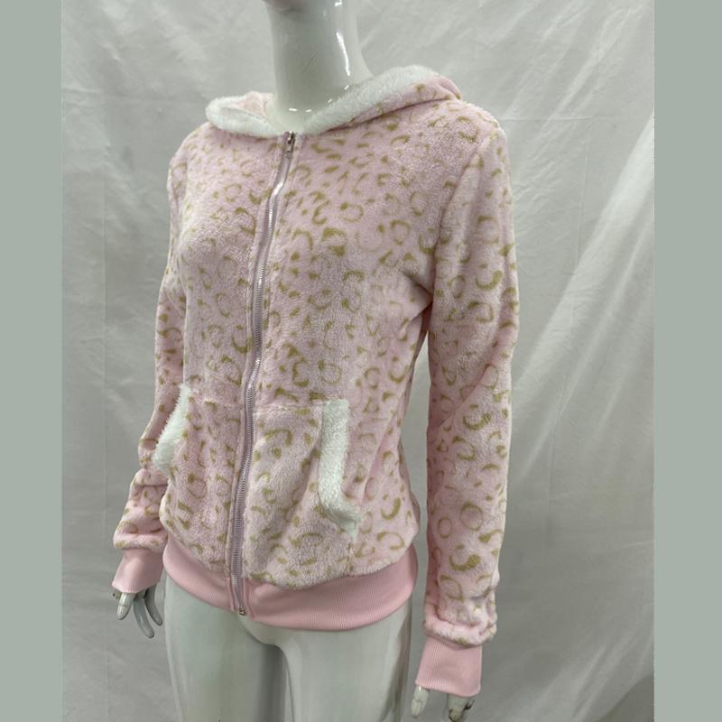 Lässige Strickjacke mit Reißverschluss und Kapuze im europäischen und amerikanischen Herbst- und Winterstil