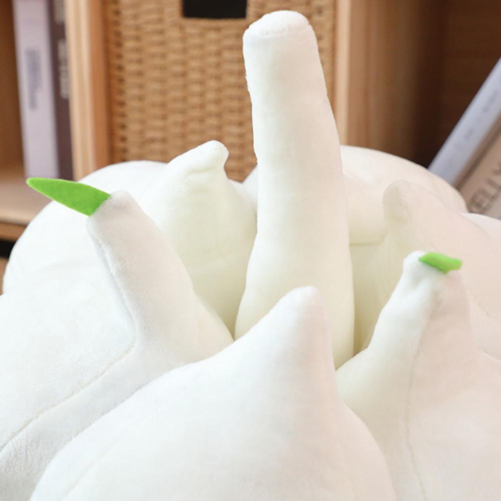 Garlic Plush Pillow, 15.7 Inch Garlic Plush Toy, Vegetable Stuffed Pillow For Home Living Room Bedroom Decor, Soft Pillow Toy For Boys Girls Kids