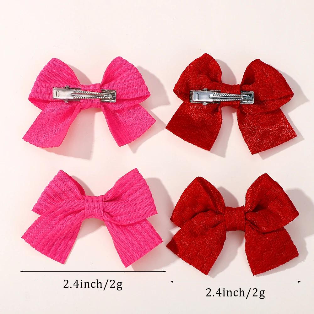 6-10Pcs/set Lattice Hair Bows Hair Clips for Girls Hairpin Handmade Cute Bows Barrettes Headwear Kids Children Hair Accessories