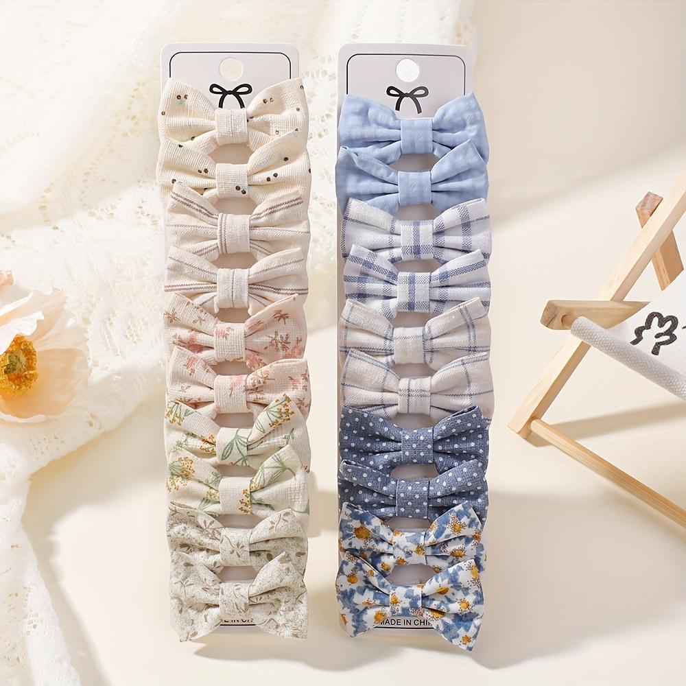 

ДЕТСКИЕ БАНТЫ 20 шт./набор Ручной работы Тканевые С принтом Заколки Бутик Мини-бутик Банты для челки Заколки для волос Инс Маргаритки Зажимы для волос