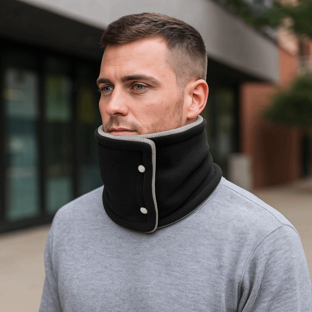 Polar Fleece Winter Knitted Scarf Double-sided Warm Neck Warmer Luxury Fleece Muffler Outdoor