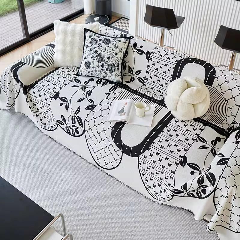 Funda Sofa Living Room Chenille Hawaii Ethnic Style Sofa Throw Blankets All-season Camping Picnic Sofa Cover