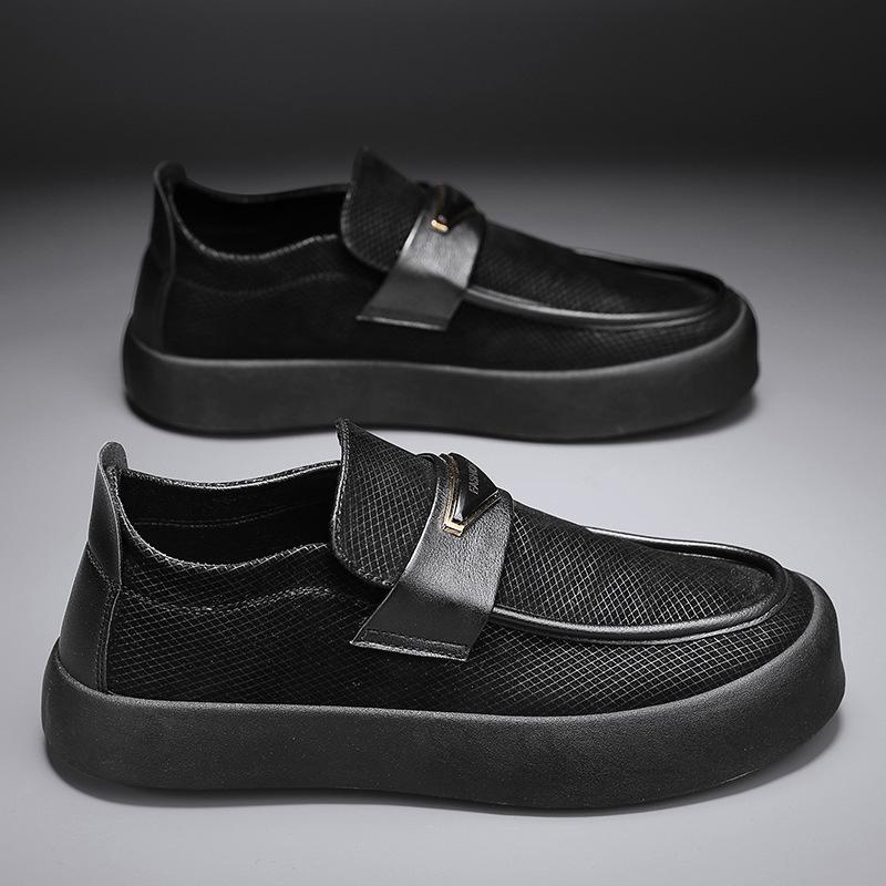 Herren Trendige Vielseitige Lederschuhe mit dicker Sohle Neue Mode Lederschuhe Herbst Herrenschuhe Lässige Dad Trendschuhe Größe 39-44