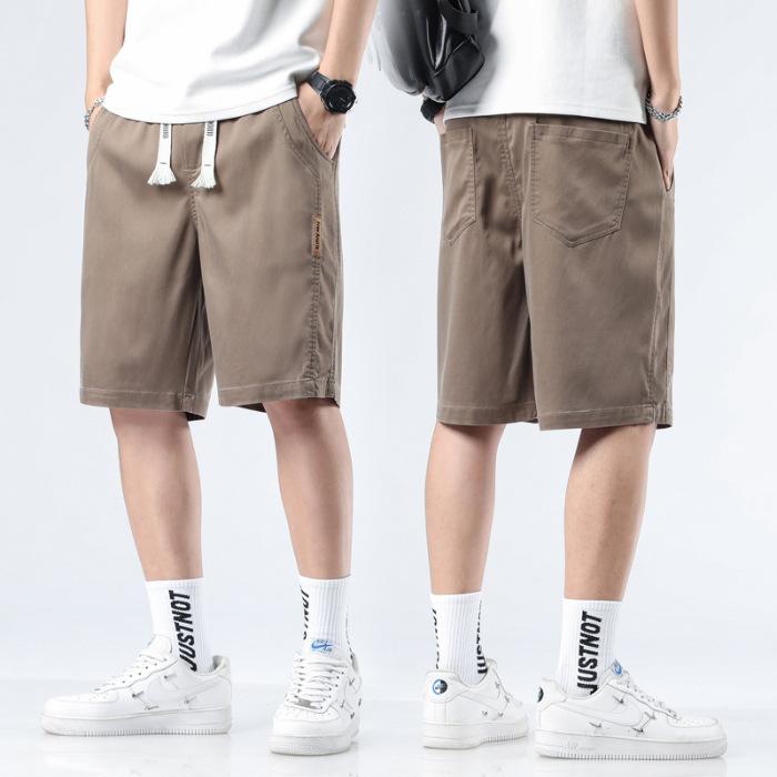 

Новые летние шорты из ледяного шелка, летний тонкий стиль, спортивный наряд, большой размер, быстросохнущие, повседневные брюки средней длины с пятью точками, мужские 6XL