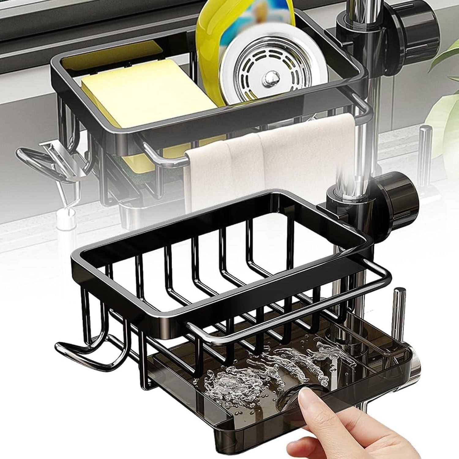 Sink Faucet Organizer, New Kitchen Sink Sponge Holder, Sink Organizer for Kitchen, Kitchen Sink Organizer, Over Faucet Applies to Water Pipe 1pcs