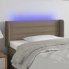 Vidaxl Bed Headboard with LED, Taupe, 103X16X78/88 Cm, Fabric