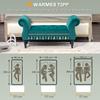 Panca Imbottita, Panca, Design Vintage, fino a 150 kg, 117x40x58 cm, Verde