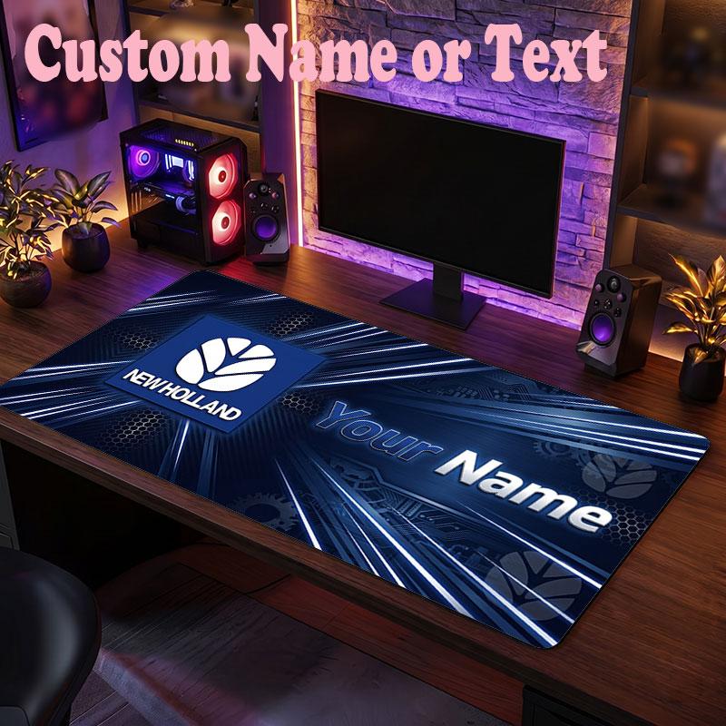 New Holland Customized Name Text Mouse Pad, Large Desk Mouse Mat Personalized Home Office Present