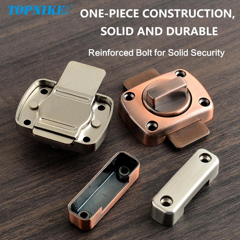 Metal Swivel Bolt Latches With Rotate Latch Bolt, Sliding Door Security Latch Features Left And Right Knob For Patio Barn And Sc
