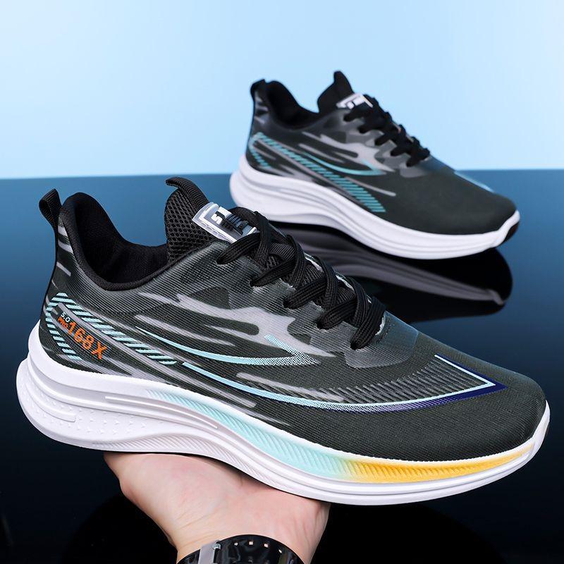 Men's shoes, new summer breathable thin running shoes, shock-absorbing running shoes, men's summer sports shoes