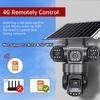 4G True Three-eye Three-lens Monitor with Night Vision and All-day Recording, Low Power Consumption Home AOV Solar Camera