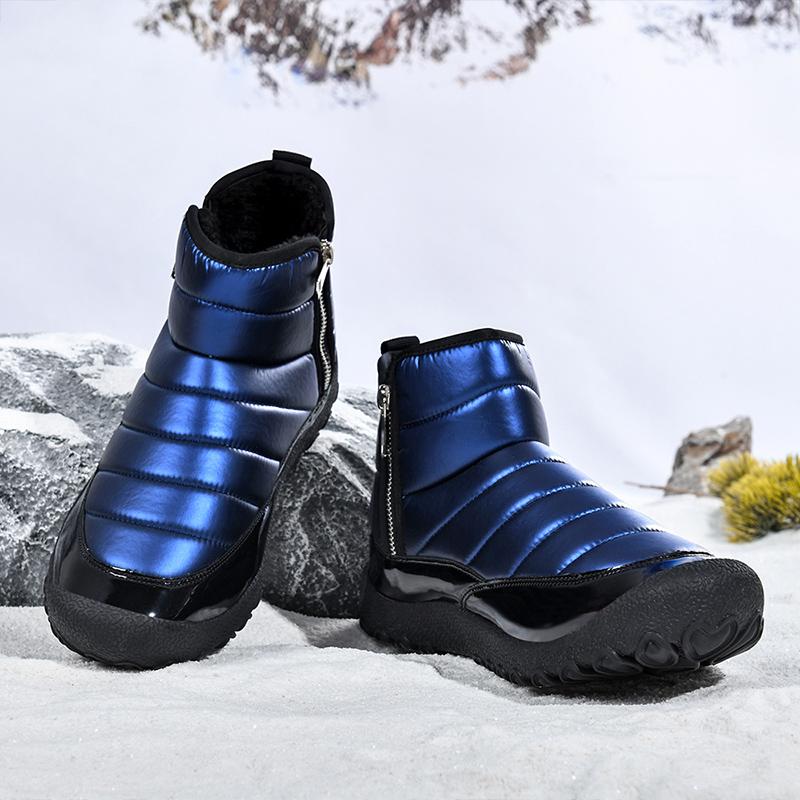 Golden Sapling Men Windproof Snow Boots Outdoor Leisure Flats Ankle Boot Man Waterproof Short Botas Big Size 46 Shoes