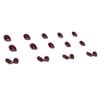 Burgundy Glitter Press-On Nails - Removable Pure Desire Nail Art Patches, Internet Celebrity Style, Simple Short Nails.