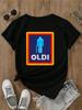 Maglietta Oldi, Divertente Logo Parodia Aldi Regalo Novità Pensione Compleanno 60 Anni Tee