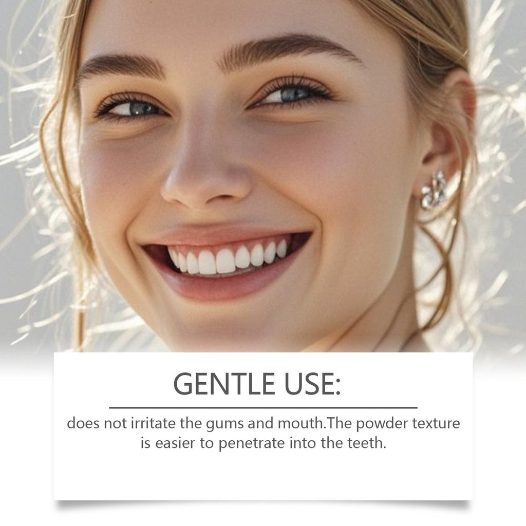 Zahnpulver pflegt sanft zur Reinigung der Zähne und zur Erfrischung des Atems.. Es ein tragbares tägliches Zahnpulver