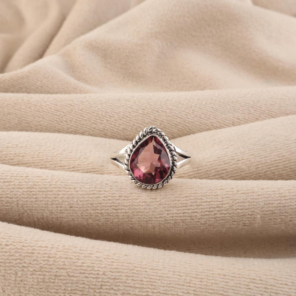 Rhodolite Gemstone 925 Sterling Silver Jewelry Handmade Designer Women Ring For Girls RR-85-15
