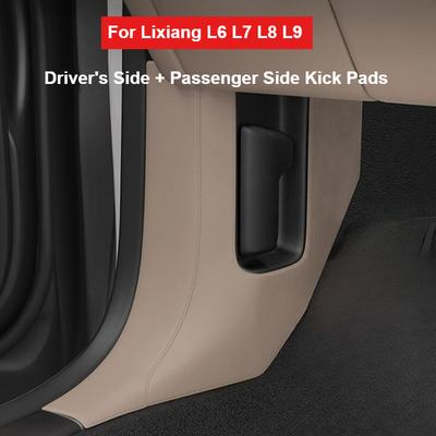 For Li LiXiang L6 L7 L8 L9 Car Driver's Side and Passenger Side Anti Kick Pad Thickened Leather Protective Mat Interior Sticker