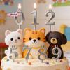 M-Birthday Candlestick Set 0-9numbers Happy Birthday Cake Topper Metal Wedding Cake Topper For Kids Party Dessert Decoration