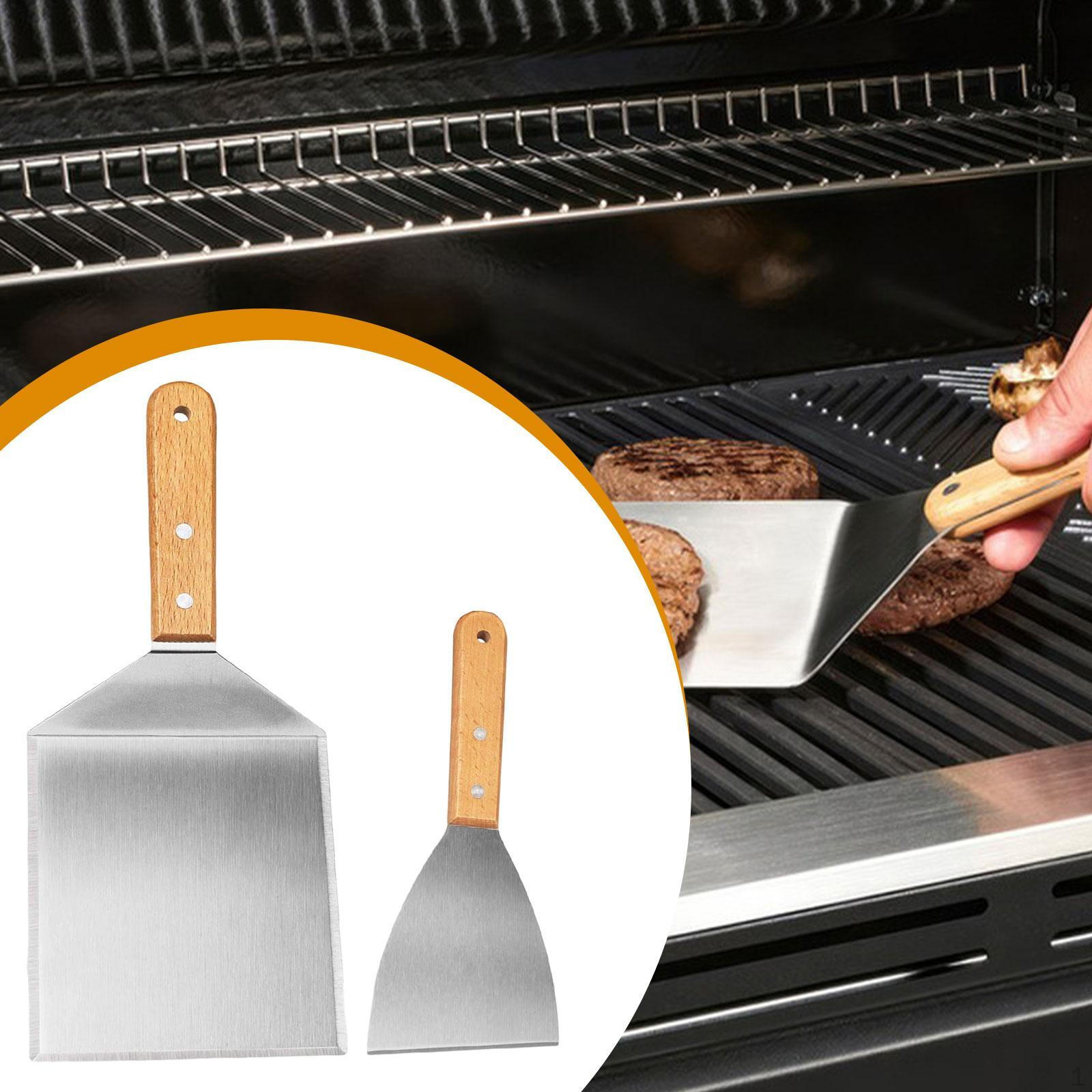 

Набор аксессуаров для гриля, лопатки для барбекю, кухонный гаджет, многофункциональная лопатка для блинов для 2 Piece