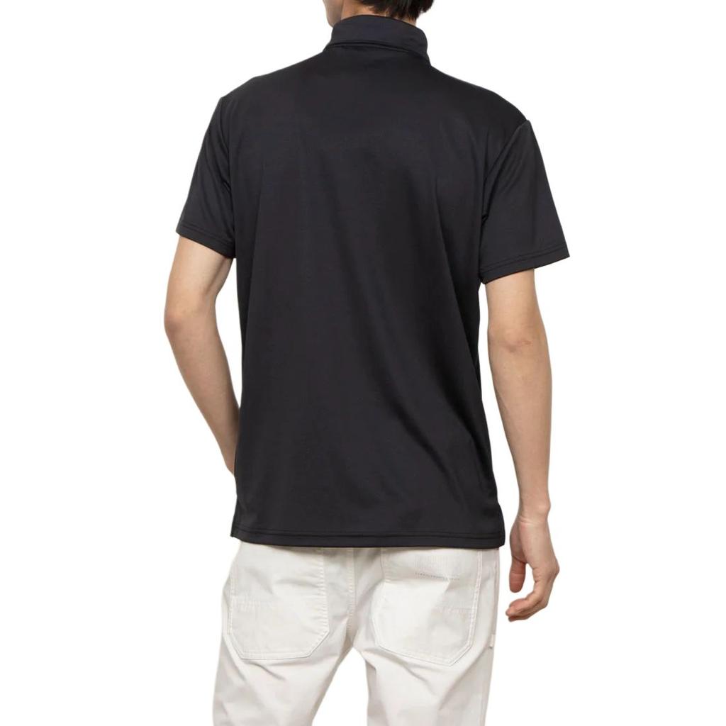 Asics Logo Button Short Sleeve Polo Shirt Men tops Black 2031E022-001