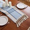 Hand-Knotted Tassel Hollow Out Table Runner Vintage Tablecloth  Festive Decoration